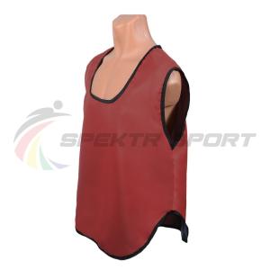 Купить Манишка футбольная односторонняя Spektr Sport красная, р.36-40 в Долгопрудном 