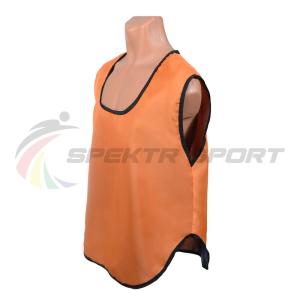Купить Манишка футбольная односторонняя Spektr Sport оранжевая, р.36-40 в Долгопрудном 